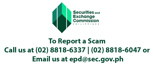 Report a Scam, Securtities and Exchange Commission, Beware to Scams, Say no to scams,